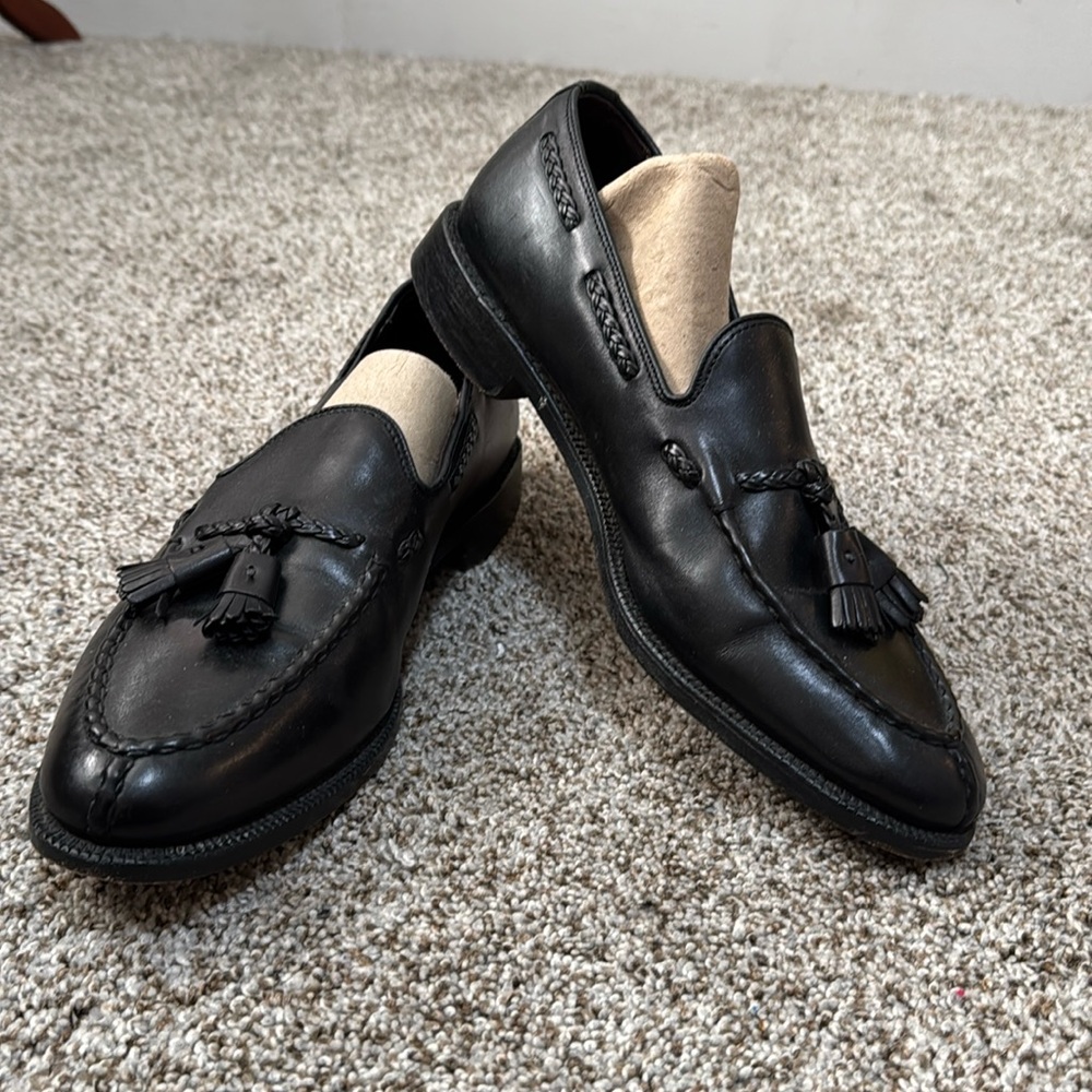 Allen Edmonds Black Leather Tassel Loafers